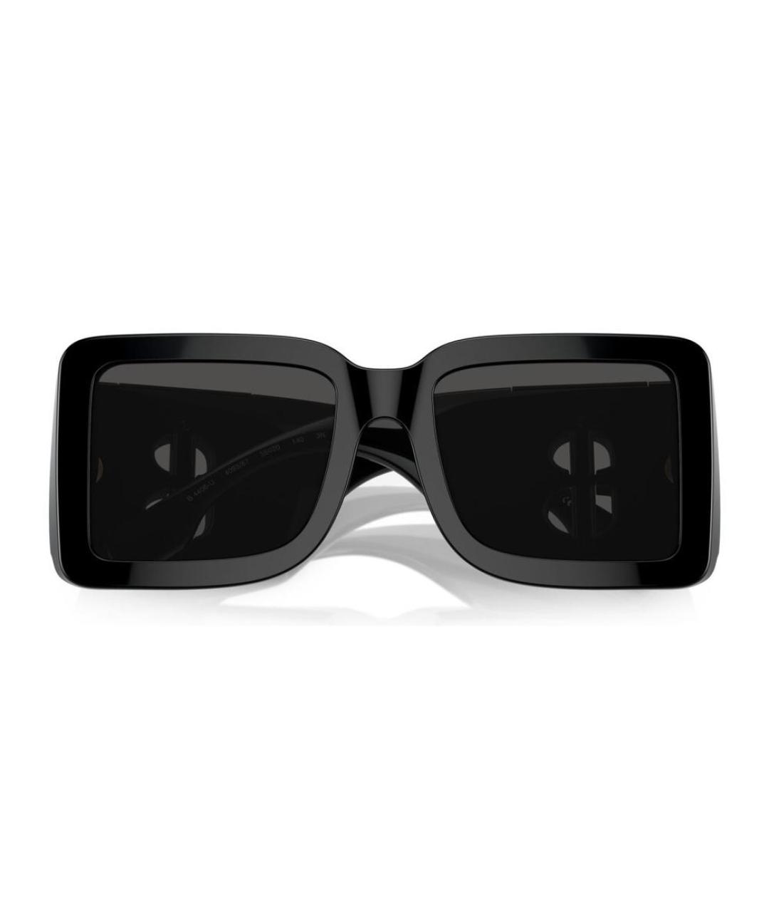BURBERRY Черные пластиковые солнцезащитные очки, фото 4
