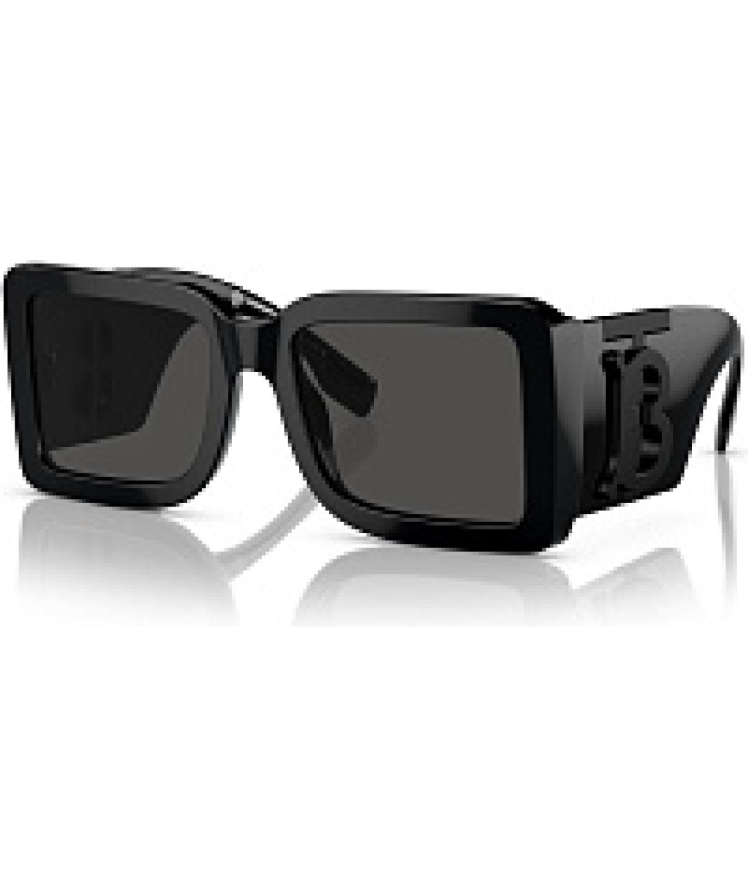 BURBERRY Черные пластиковые солнцезащитные очки, фото 2