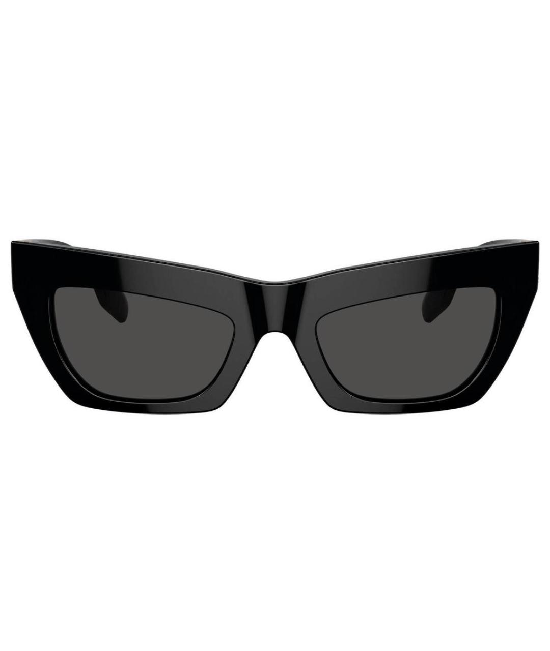 BURBERRY Черные пластиковые солнцезащитные очки, фото 1