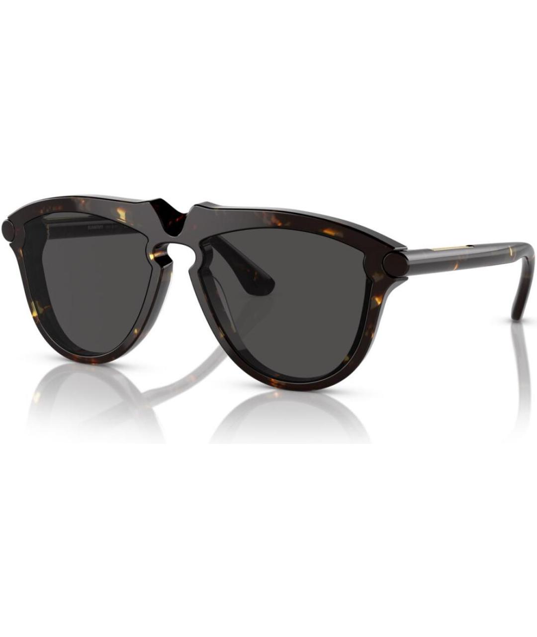 BURBERRY Коричневые пластиковые солнцезащитные очки, фото 2