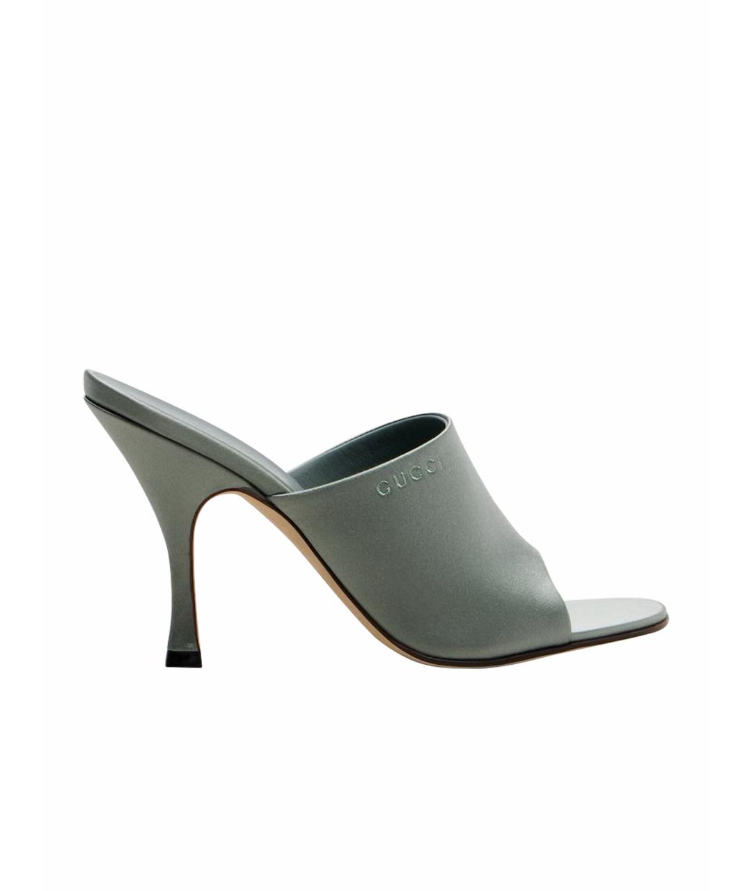 GUCCI Бирюзовые мюли, фото 1