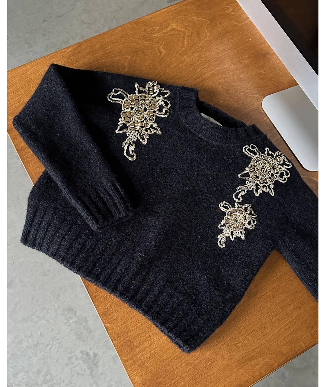 PIERRE BALMAIN Черный шерстяной джемпер / свитер, фото 2