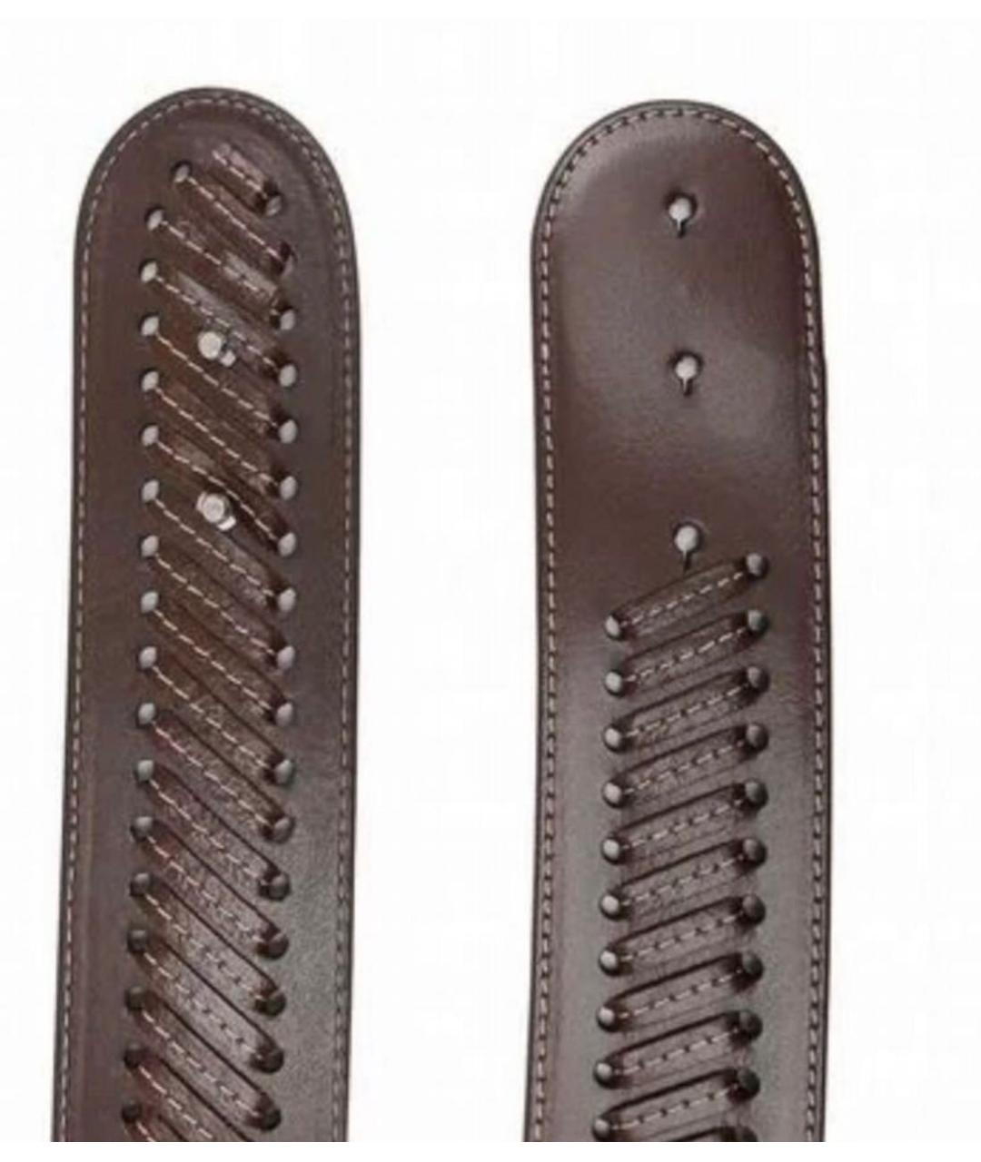 MARINA RINALDI Коричневый кожаный ремень, фото 2