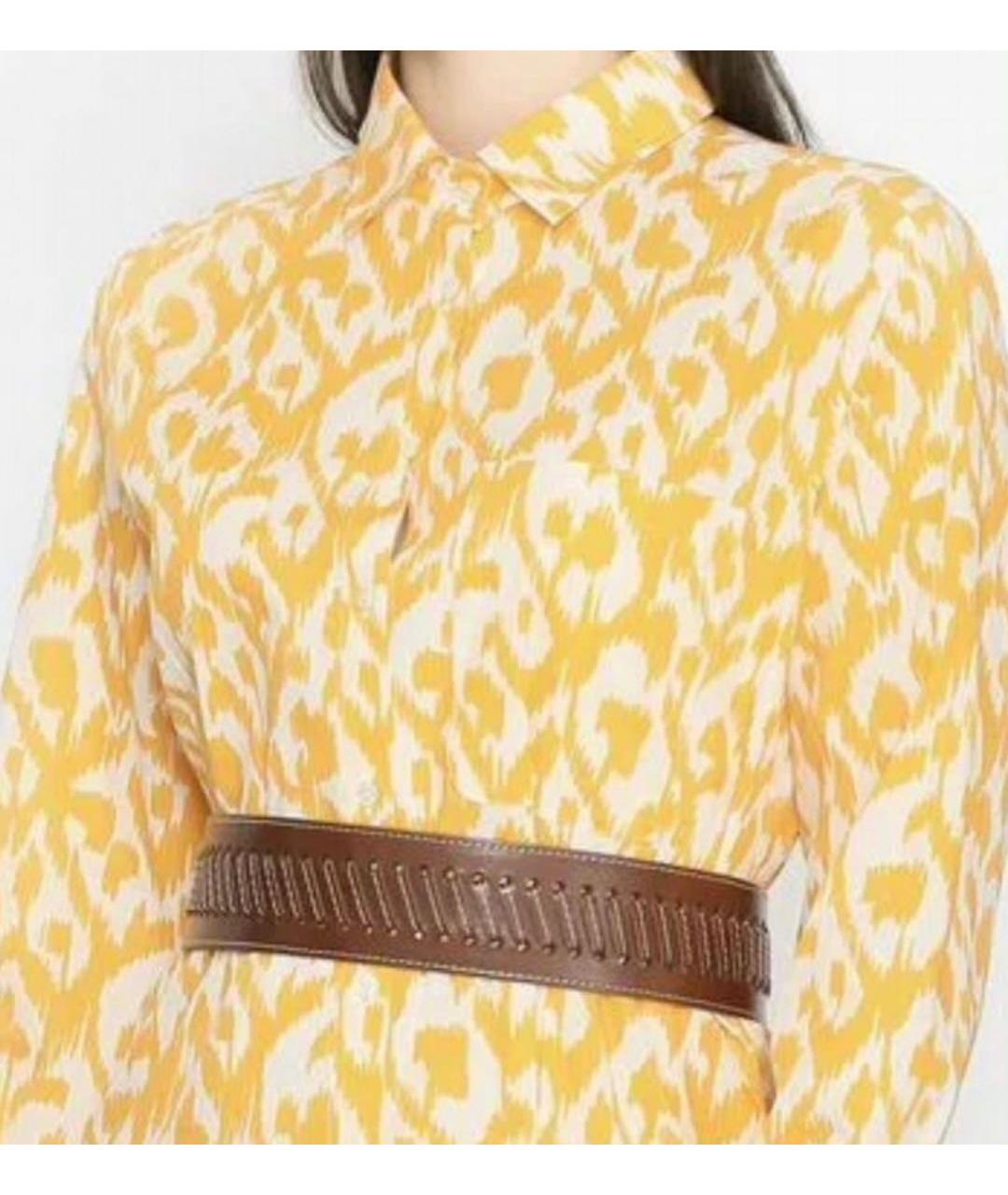 MARINA RINALDI Коричневый кожаный ремень, фото 5