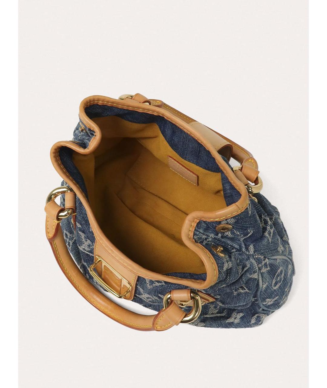 LOUIS VUITTON Синяя деним сумка с короткими ручками, фото 4