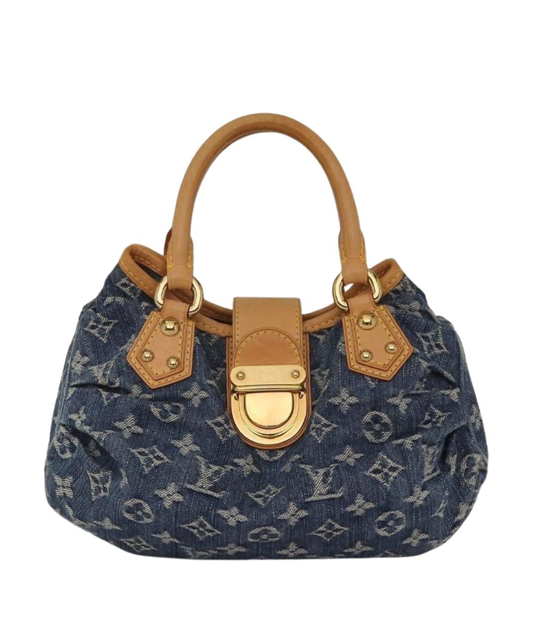 LOUIS VUITTON Синяя деним сумка с короткими ручками, фото 1