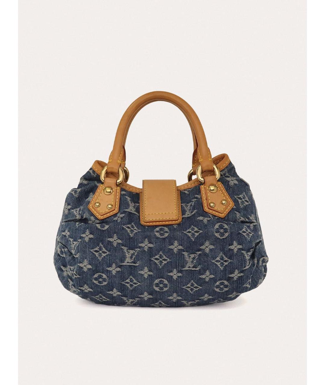 LOUIS VUITTON Синяя деним сумка с короткими ручками, фото 3