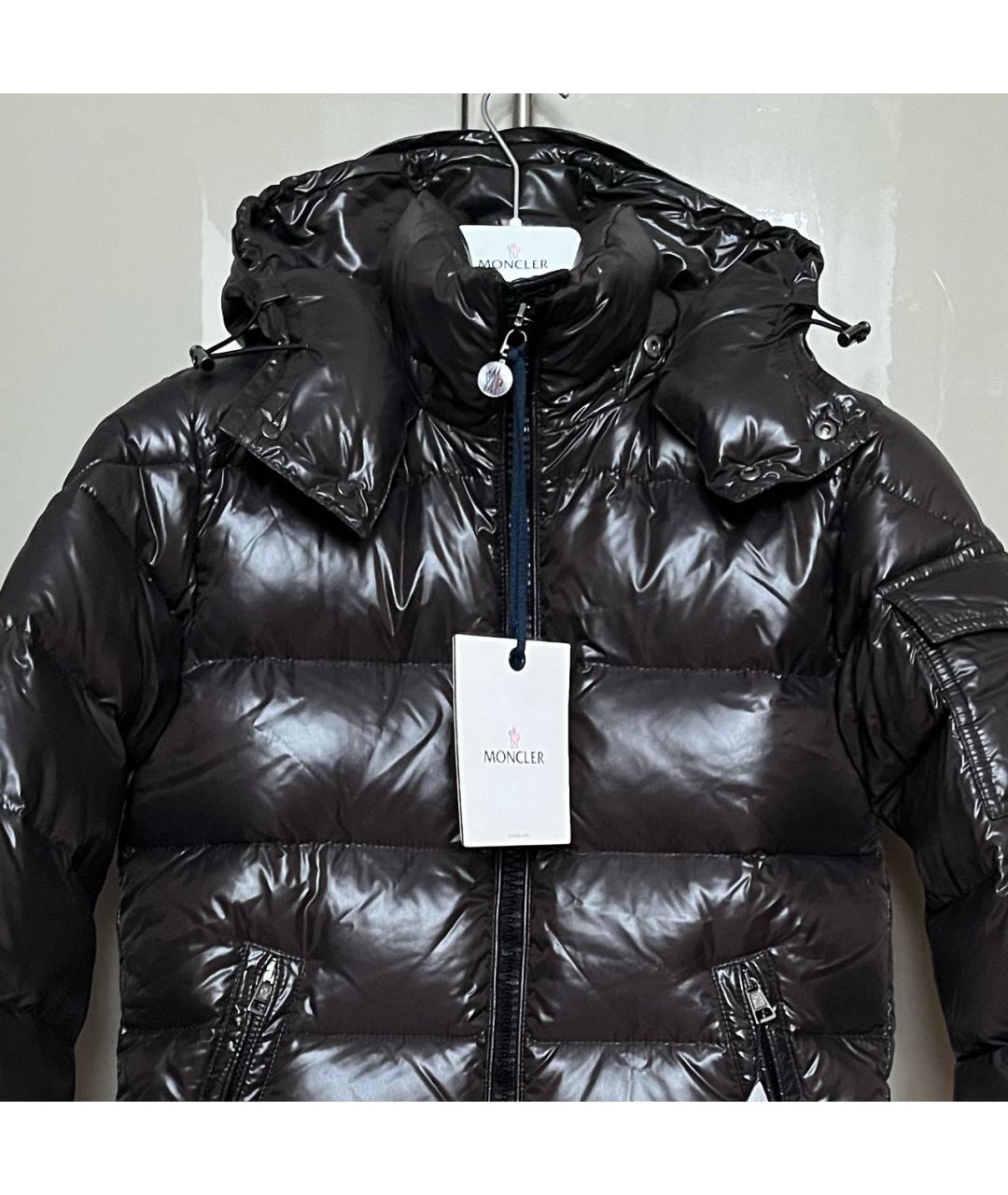 MONCLER Коричневый пуховик, фото 3