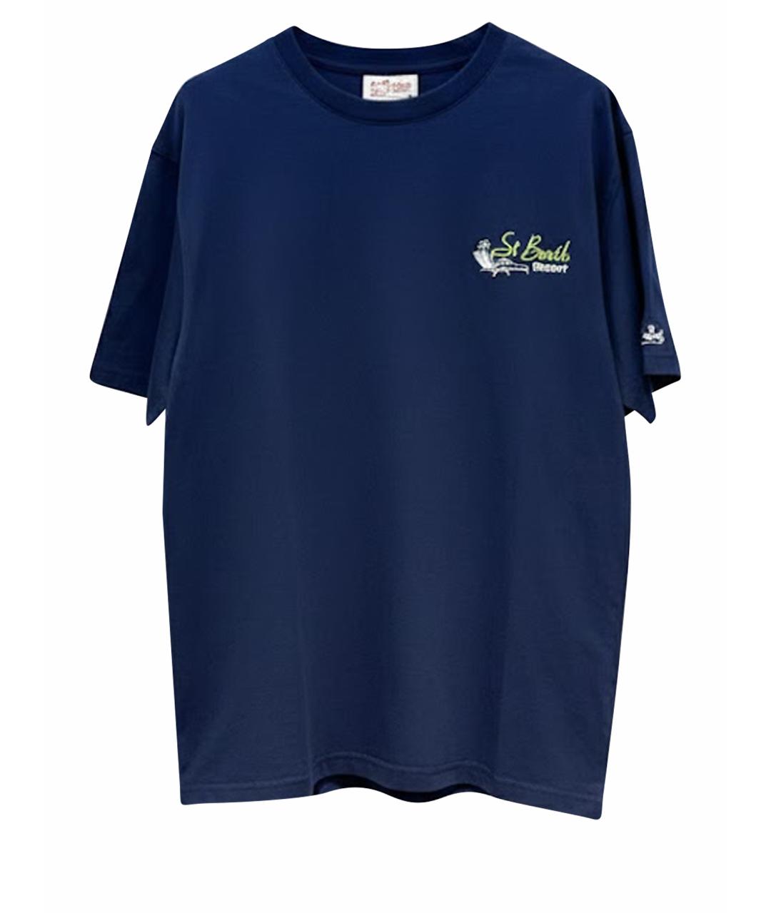 MC2 SAINT BARTH Темно-синяя хлопковая футболка, фото 1