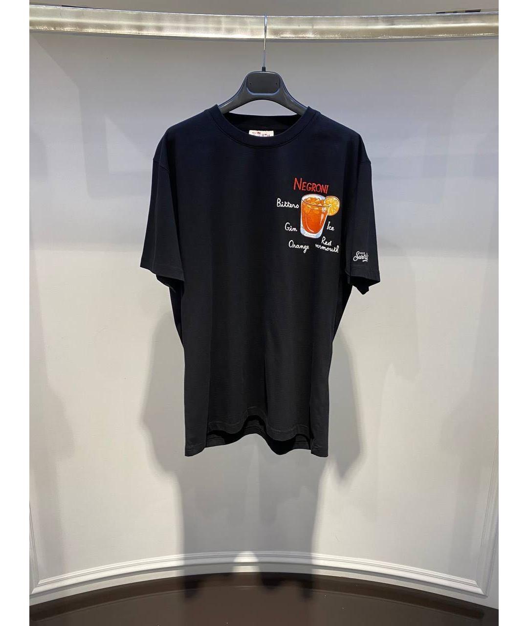 MC2 SAINT BARTH Черная хлопковая футболка, фото 2