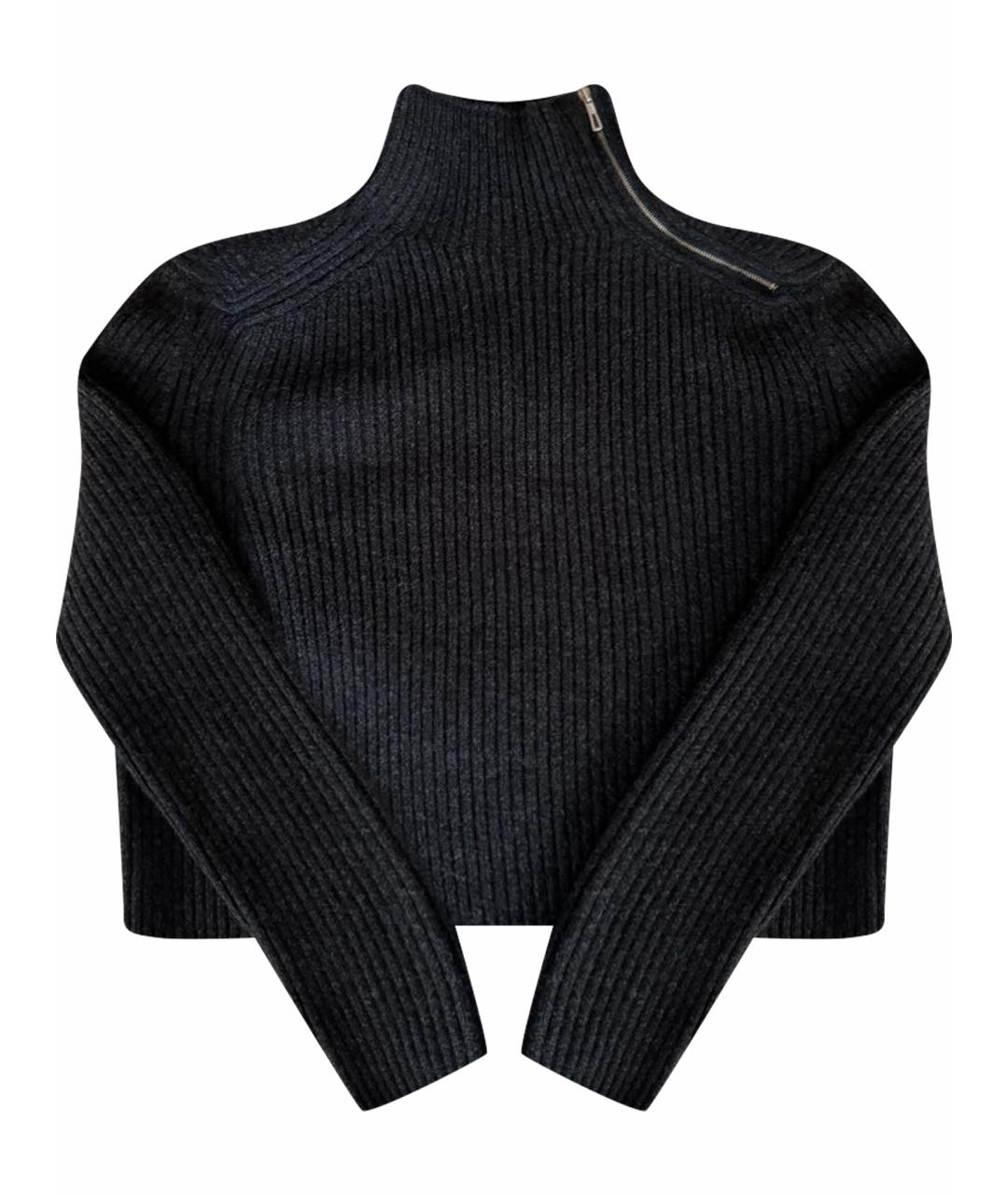 HERMES Антрацитовый шерстяной джемпер / свитер, фото 1