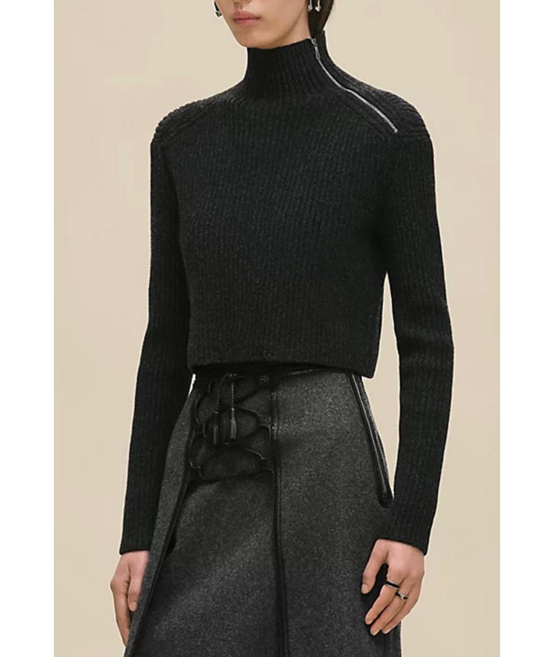 HERMES Антрацитовый шерстяной джемпер / свитер, фото 2