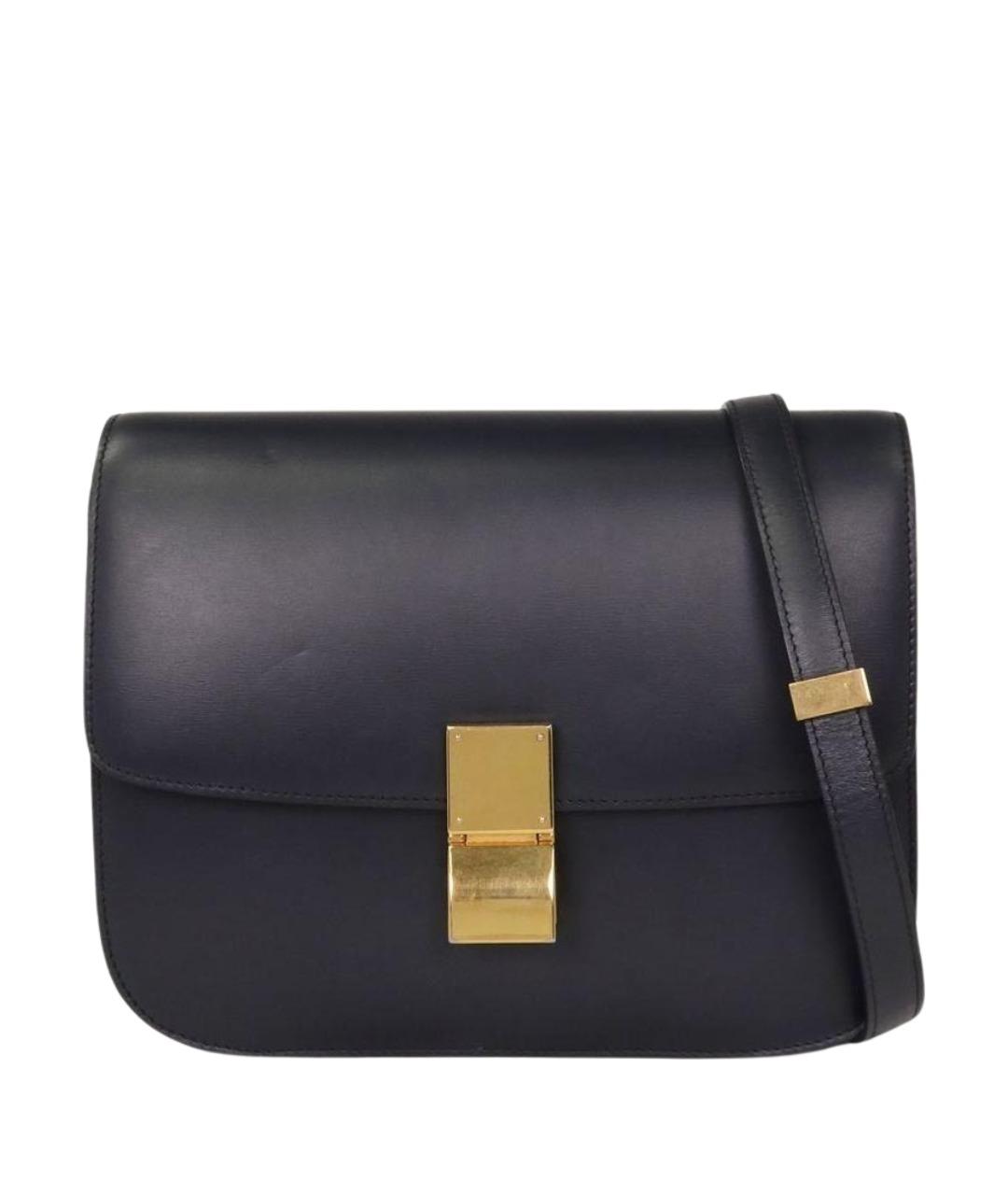 CELINE Темно-синяя кожаная сумка через плечо, фото 1