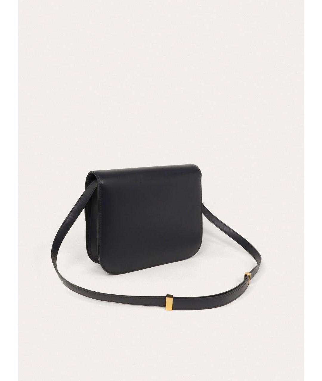 CELINE Темно-синяя кожаная сумка через плечо, фото 7