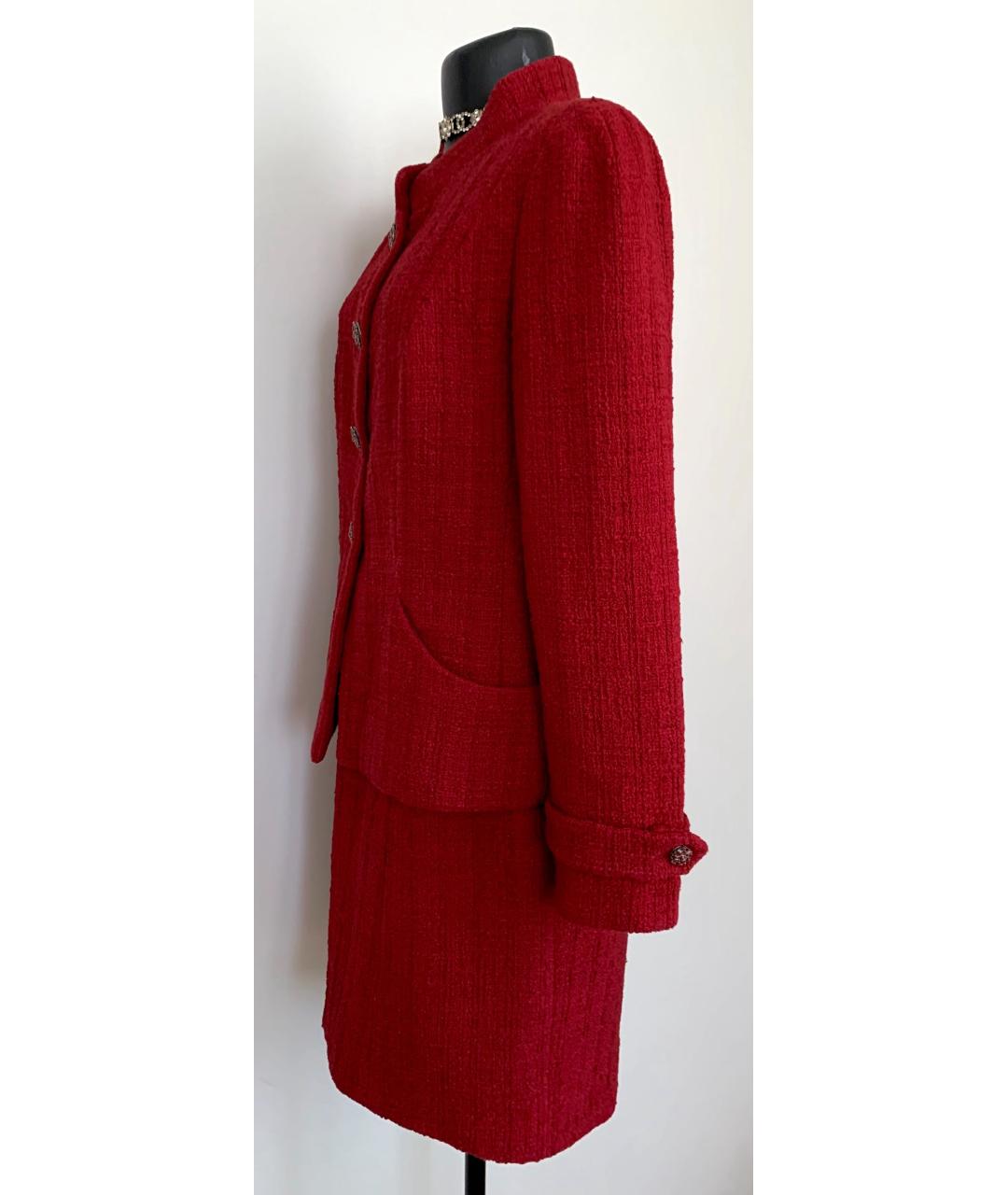 CHANEL Бордовый твидовый костюм с юбками, фото 2