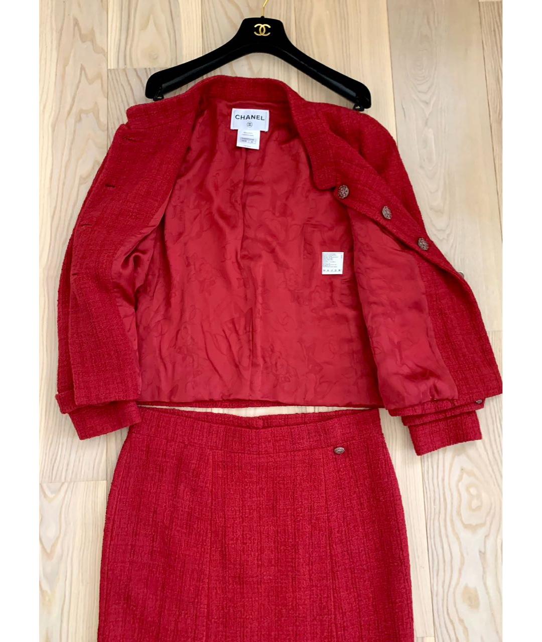 CHANEL Бордовый твидовый костюм с юбками, фото 6