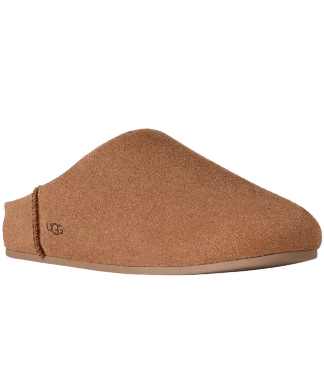 UGG AUSTRALIA Коричневые замшевые сабо, фото 2