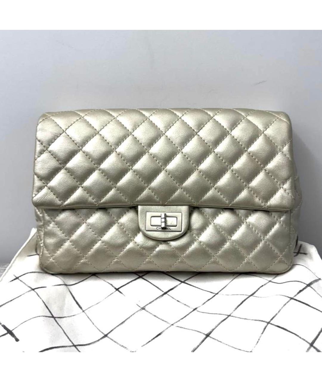 CHANEL Серебряная кожаная сумка через плечо, фото 9