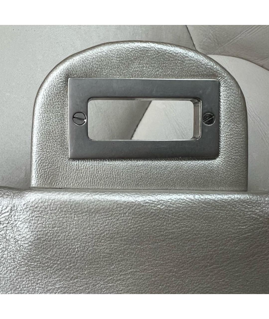 CHANEL Серебряная кожаная сумка через плечо, фото 6