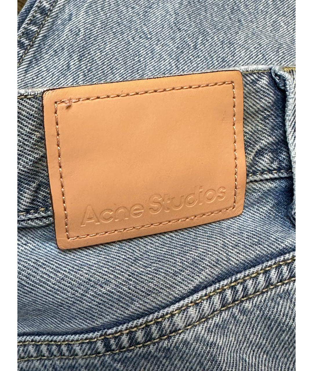 ACNE STUDIOS Голубые хлопковые прямые джинсы, фото 8
