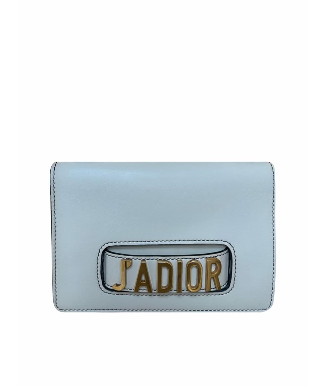 CHRISTIAN DIOR Белая кожаная сумка через плечо, фото 1