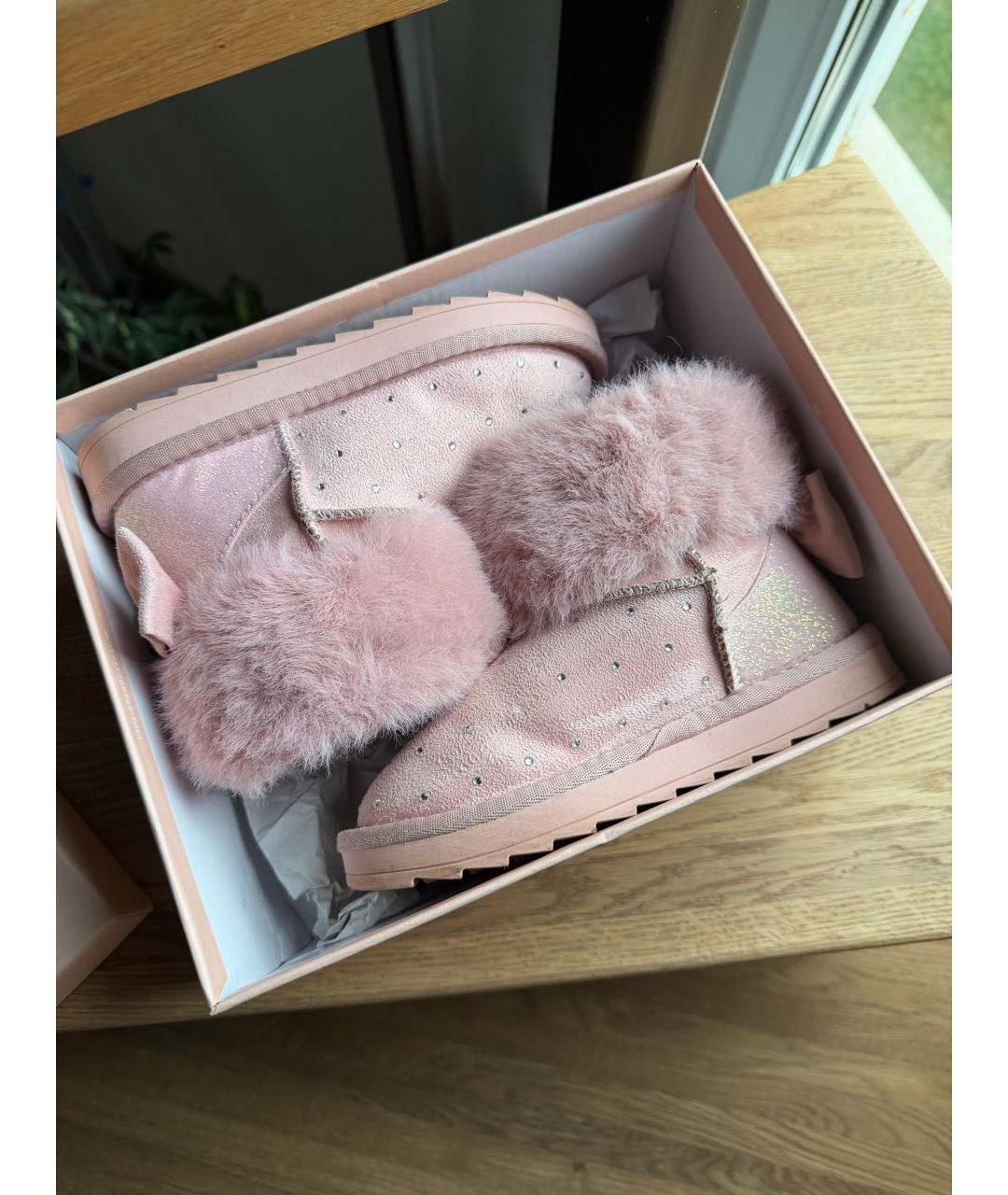 MONNALISA Розовые замшевые сапоги, фото 6