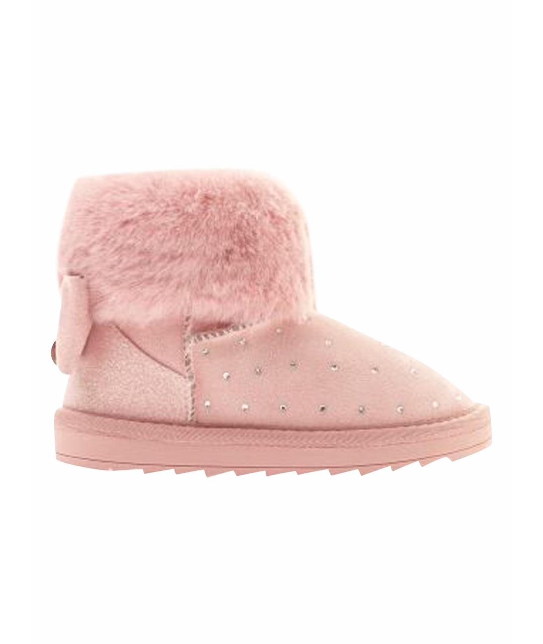 MONNALISA Розовые замшевые сапоги, фото 1
