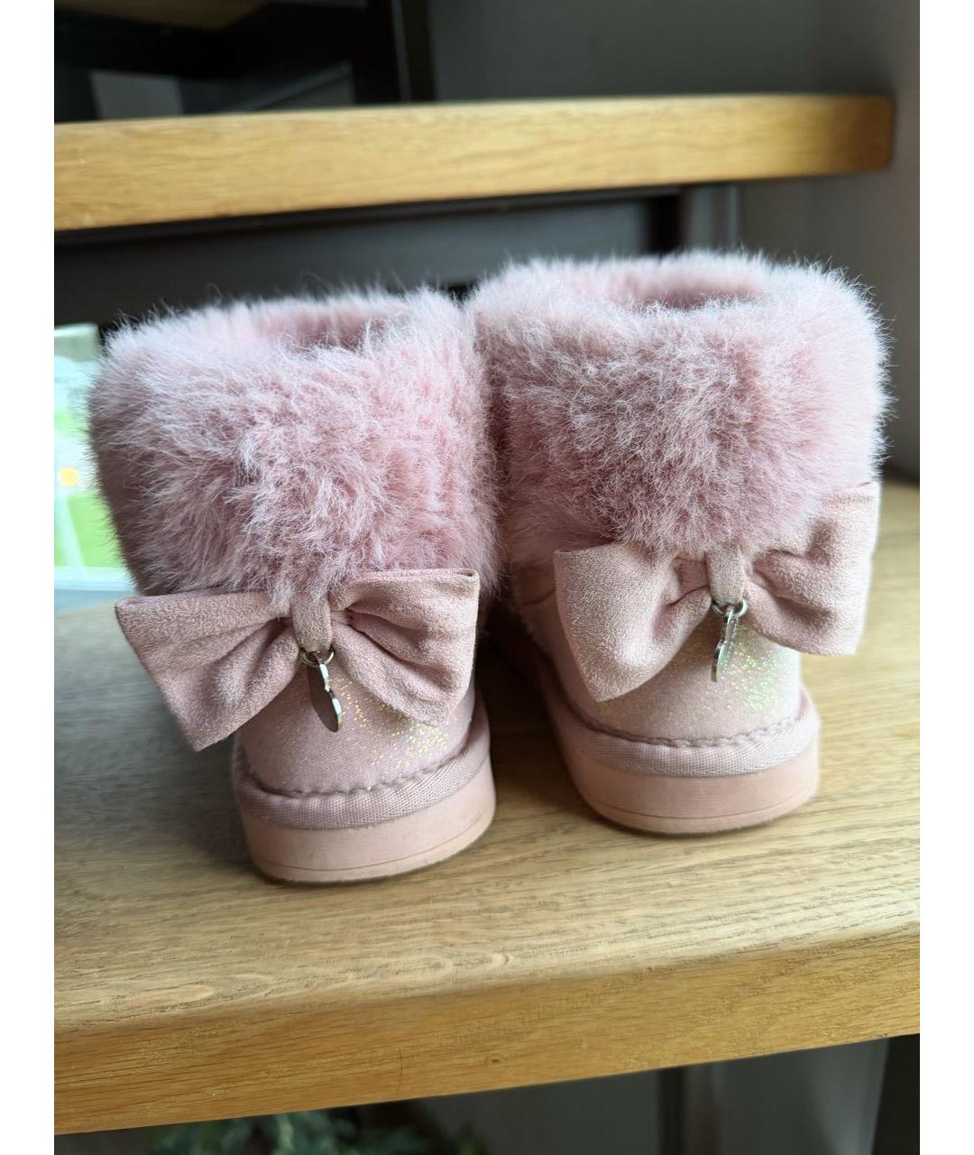 MONNALISA Розовые замшевые сапоги, фото 4