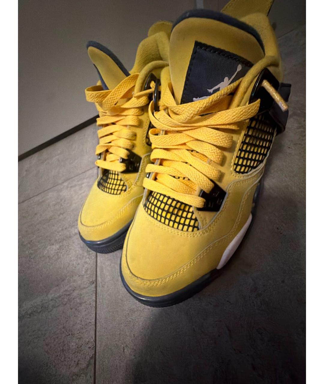 JORDAN Желтые замшевые кроссовки, фото 5