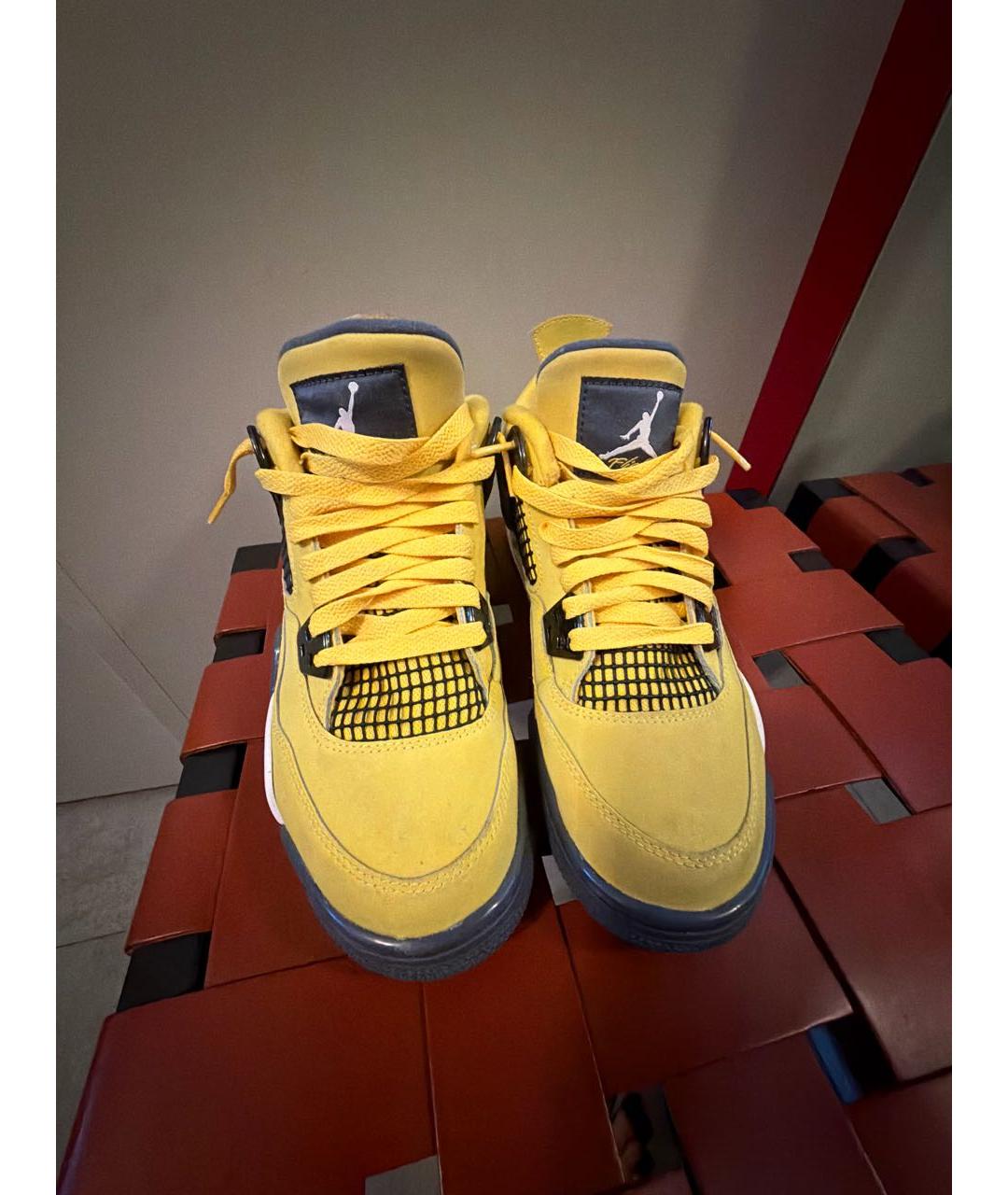 JORDAN Желтые замшевые кроссовки, фото 2