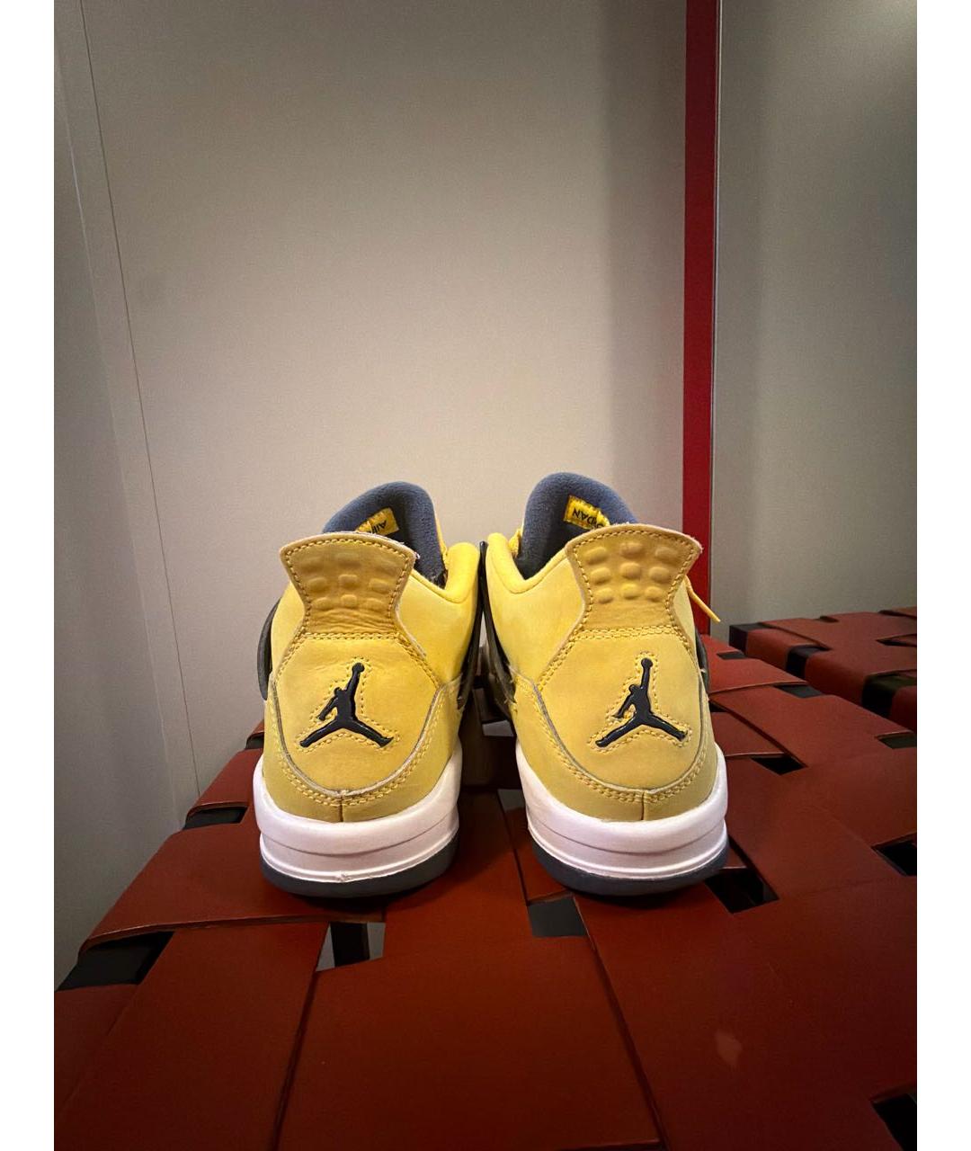 JORDAN Желтые замшевые кроссовки, фото 4