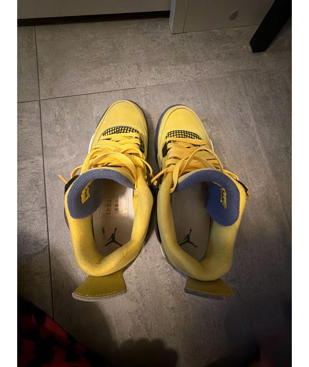 JORDAN Желтые замшевые кроссовки, фото 3