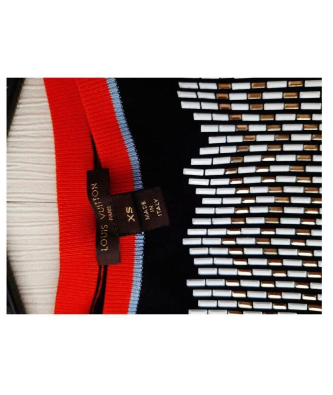 LOUIS VUITTON Мульти кашемировое коктейльное платье, фото 3