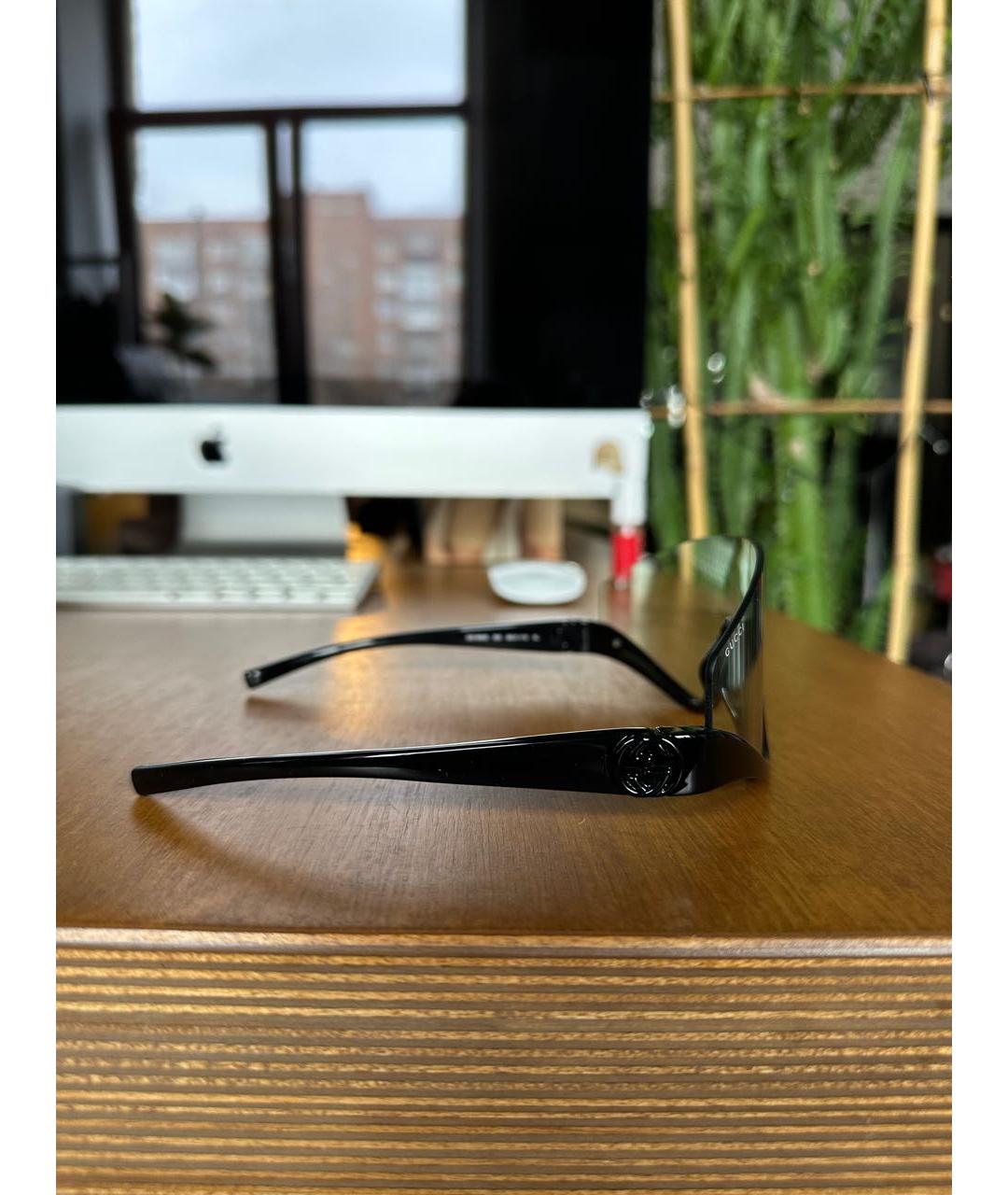 GUCCI Черные пластиковые солнцезащитные очки, фото 7