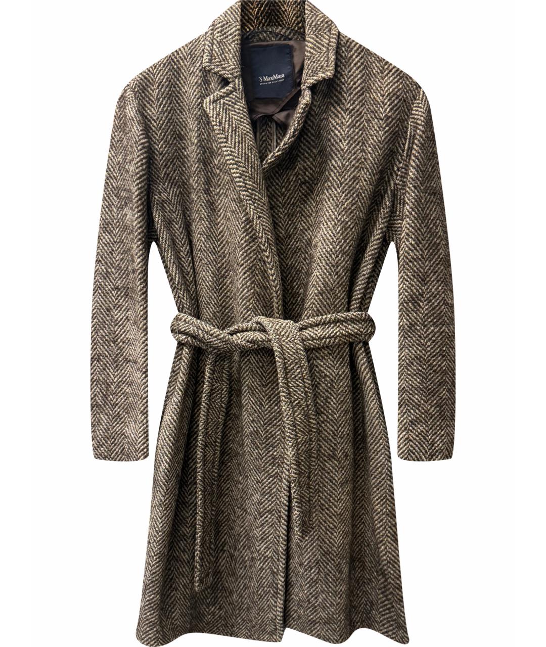 'S MAX MARA Серое шерстяное пальто, фото 1