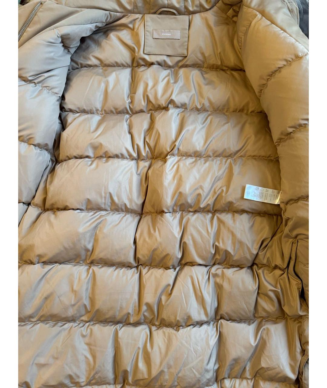 12 STOREEZ Бежевая полиэстеровая парка, фото 4