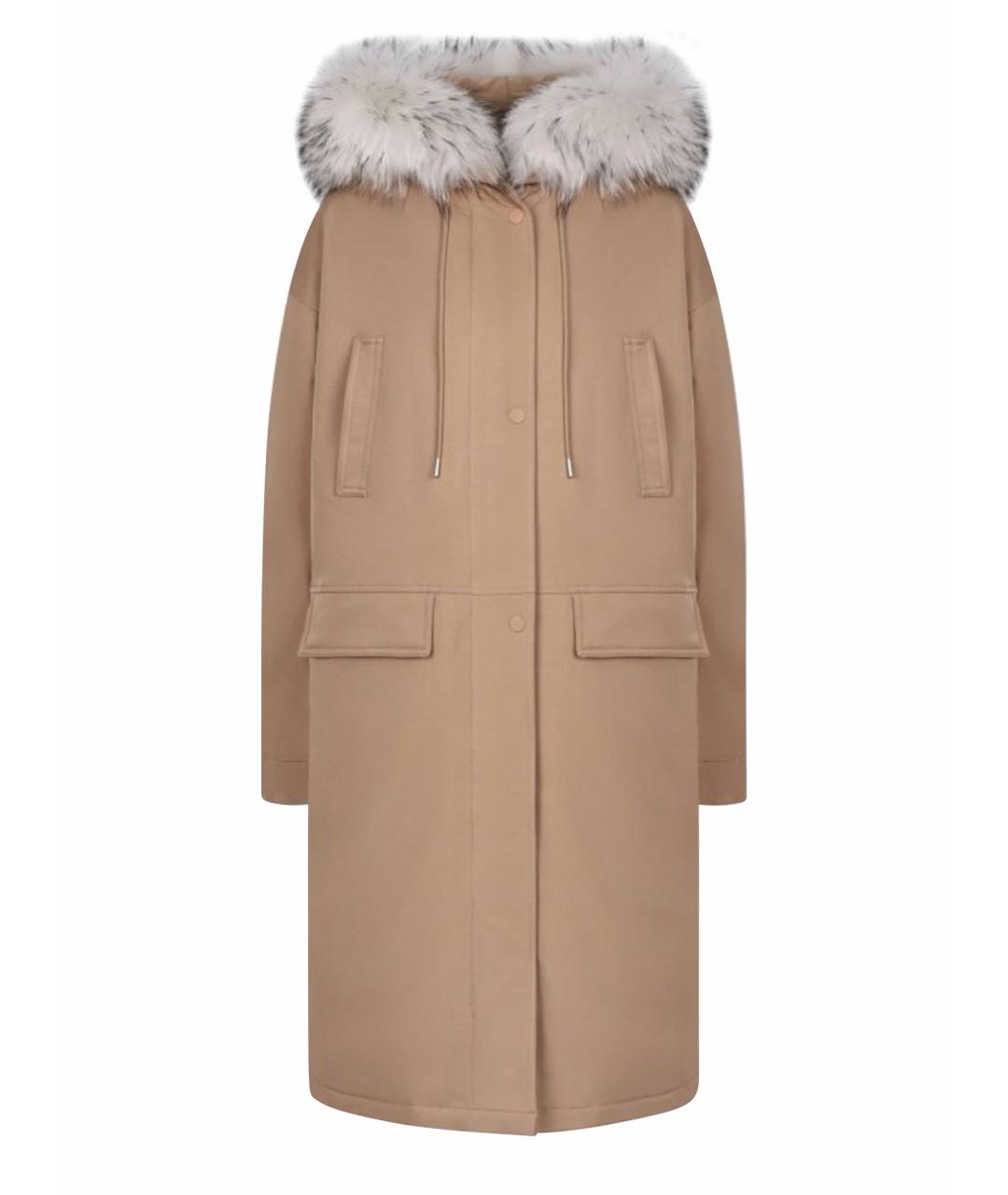 12 STOREEZ Бежевая полиэстеровая парка, фото 1