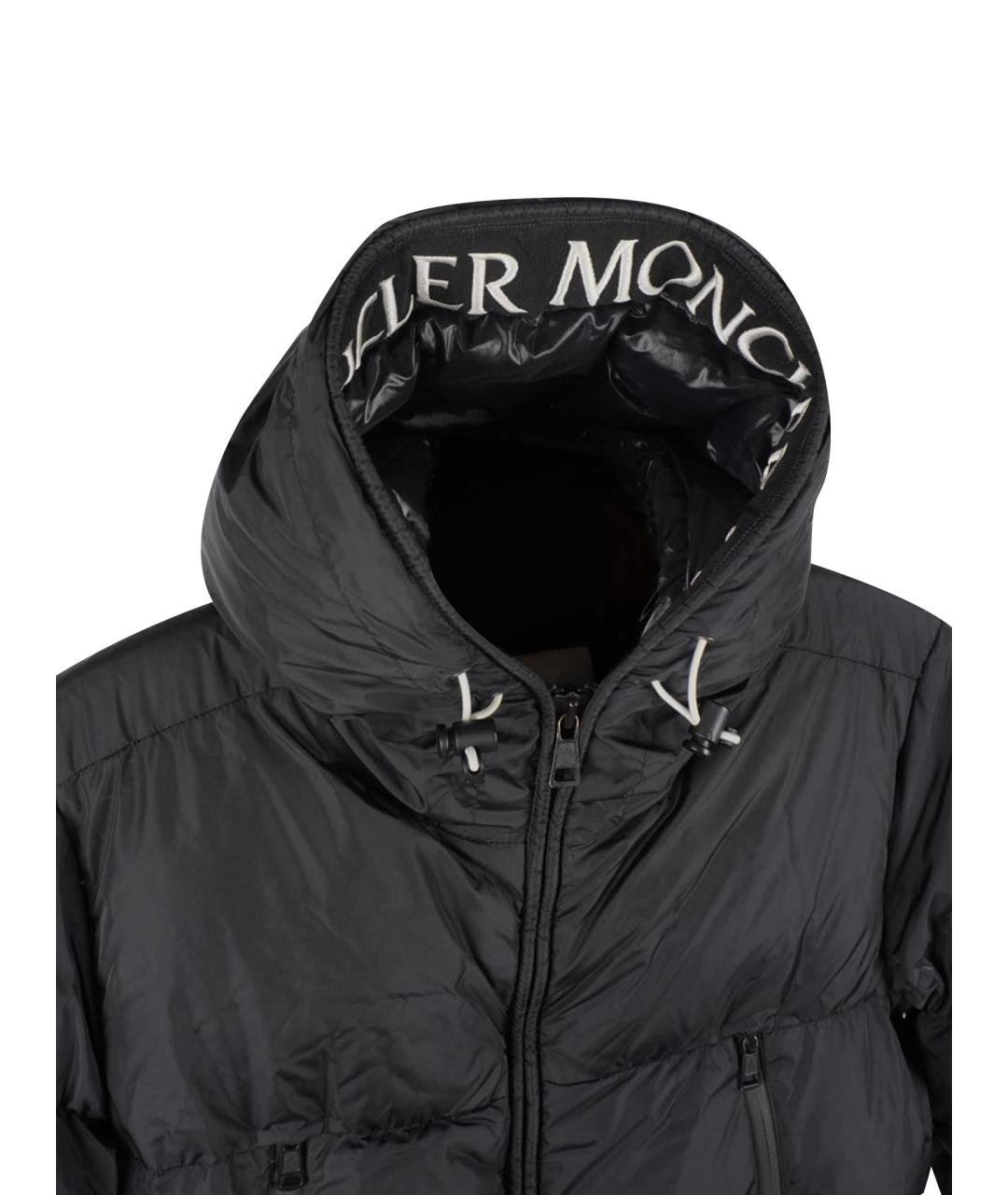 MONCLER Черный полиамидовый пуховик, фото 15
