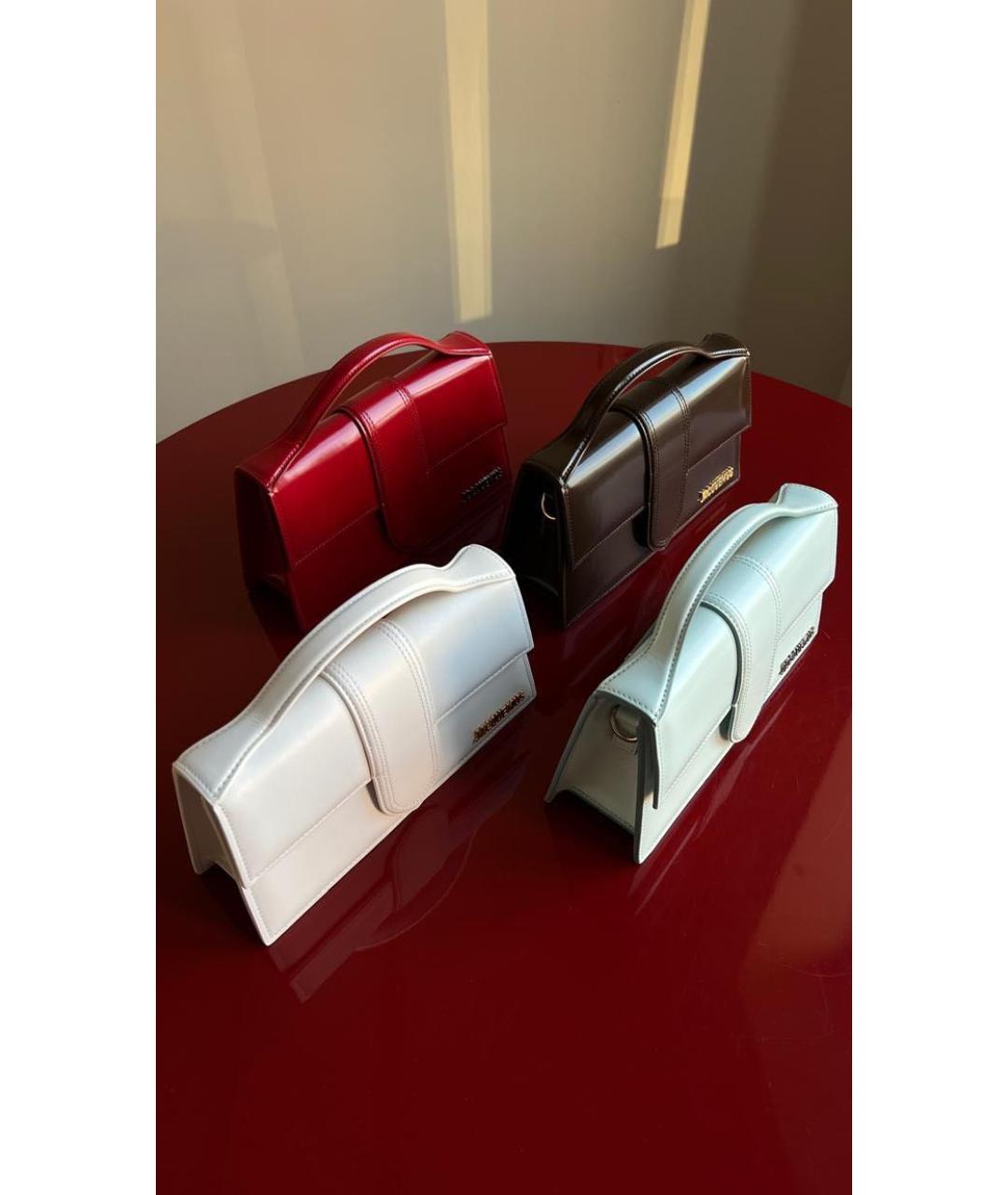 JACQUEMUS Коричневая кожаная сумка с короткими ручками, фото 8