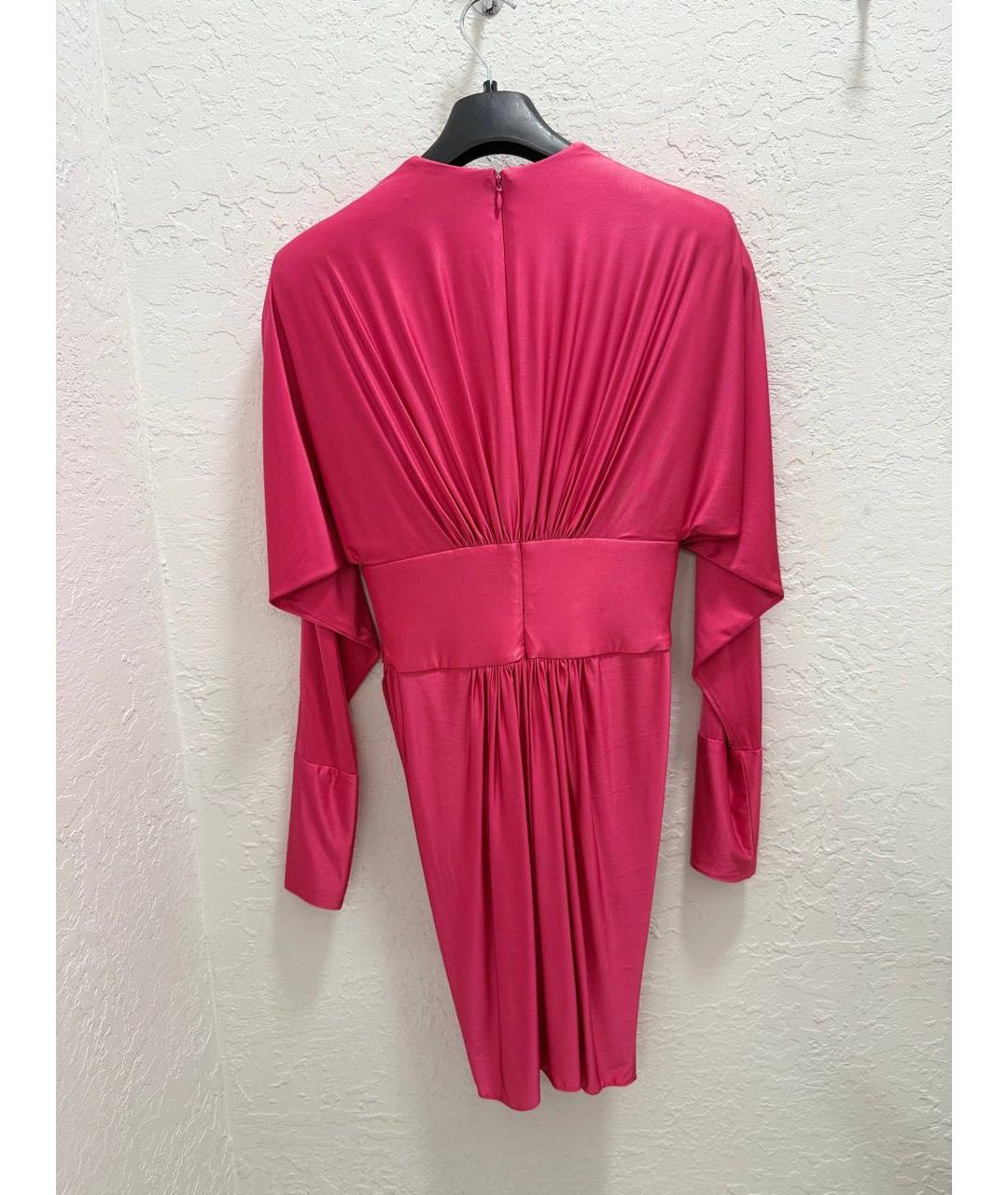 ALEXANDRE VAUTHIER Розовое вискозное коктейльное платье, фото 2