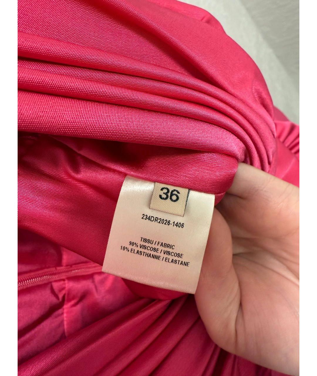 ALEXANDRE VAUTHIER Розовое вискозное коктейльное платье, фото 3