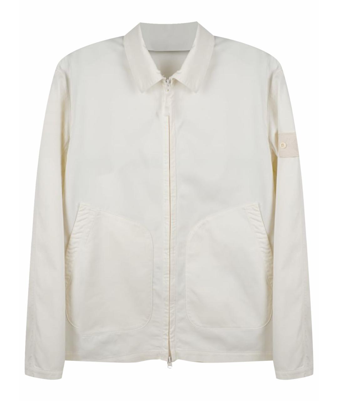 STONE ISLAND Белая хлопко-лиоцелловая кэжуал рубашка, фото 1