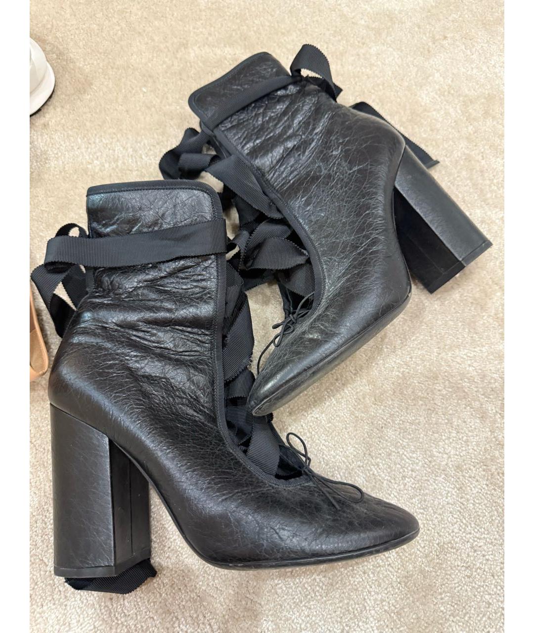 VALENTINO Черные кожаные туфли, фото 6