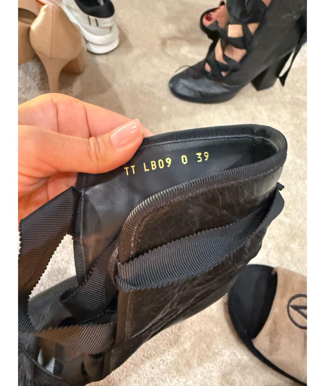 VALENTINO Черные кожаные туфли, фото 3