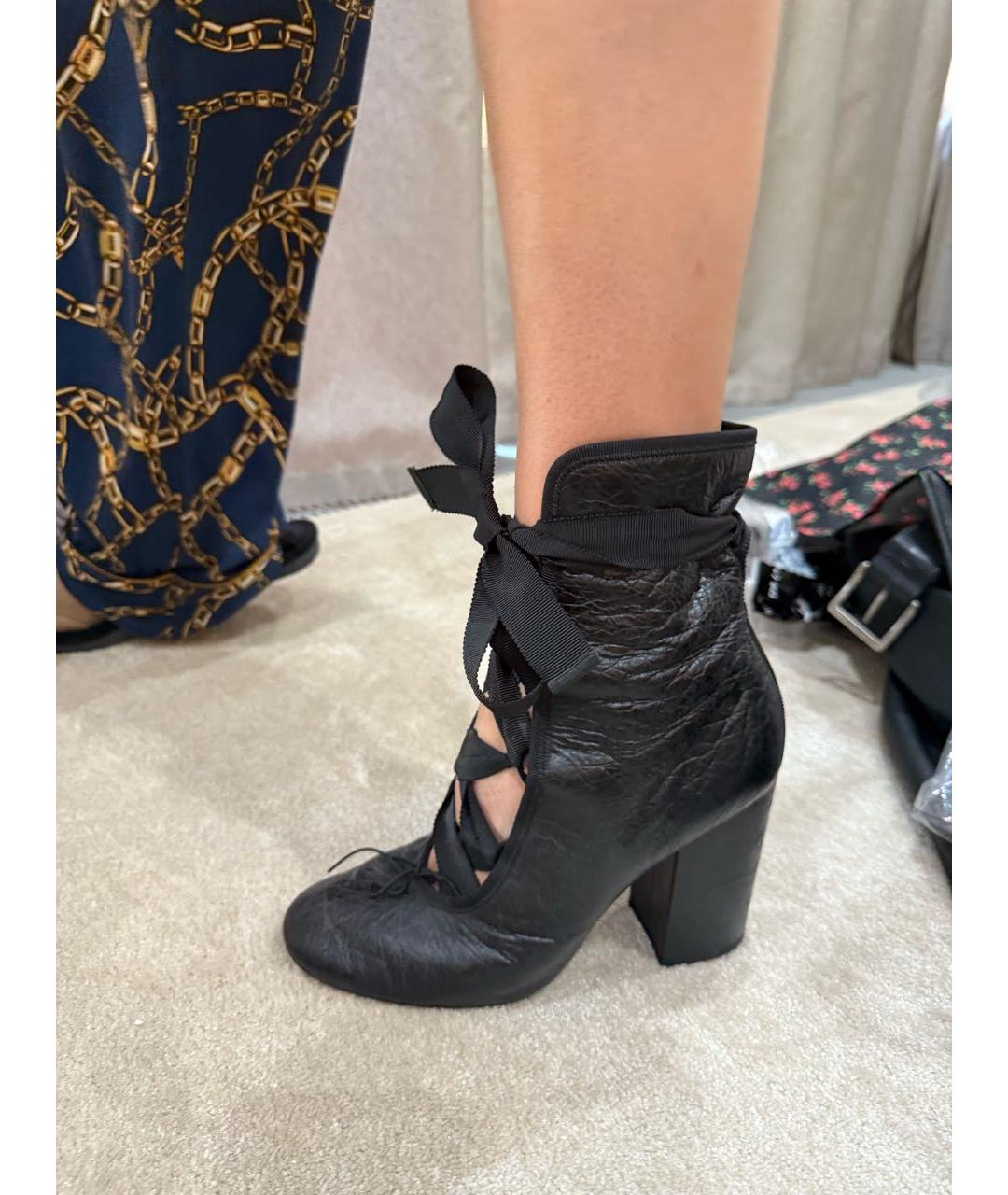 VALENTINO Черные кожаные туфли, фото 4