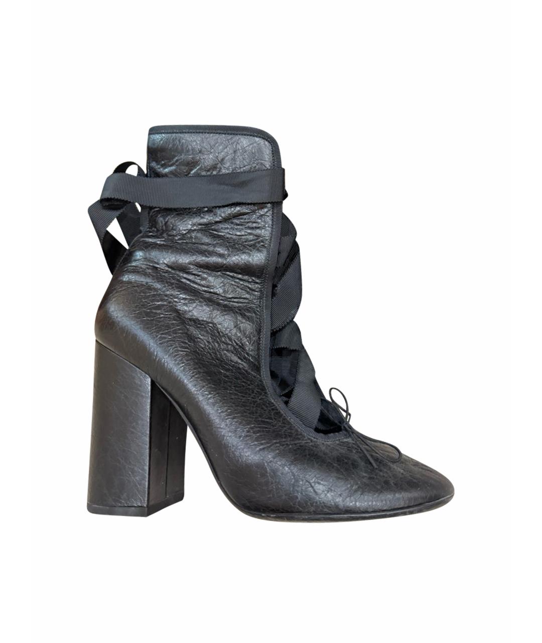 VALENTINO Черные кожаные туфли, фото 1