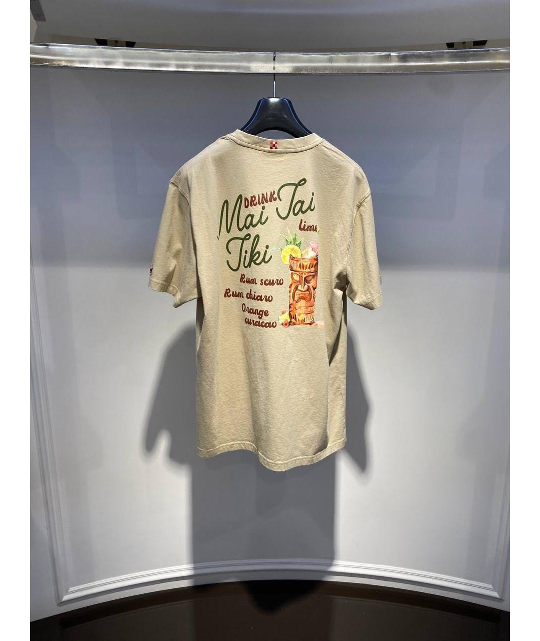 MC2 SAINT BARTH Бежевая хлопковая футболка, фото 3