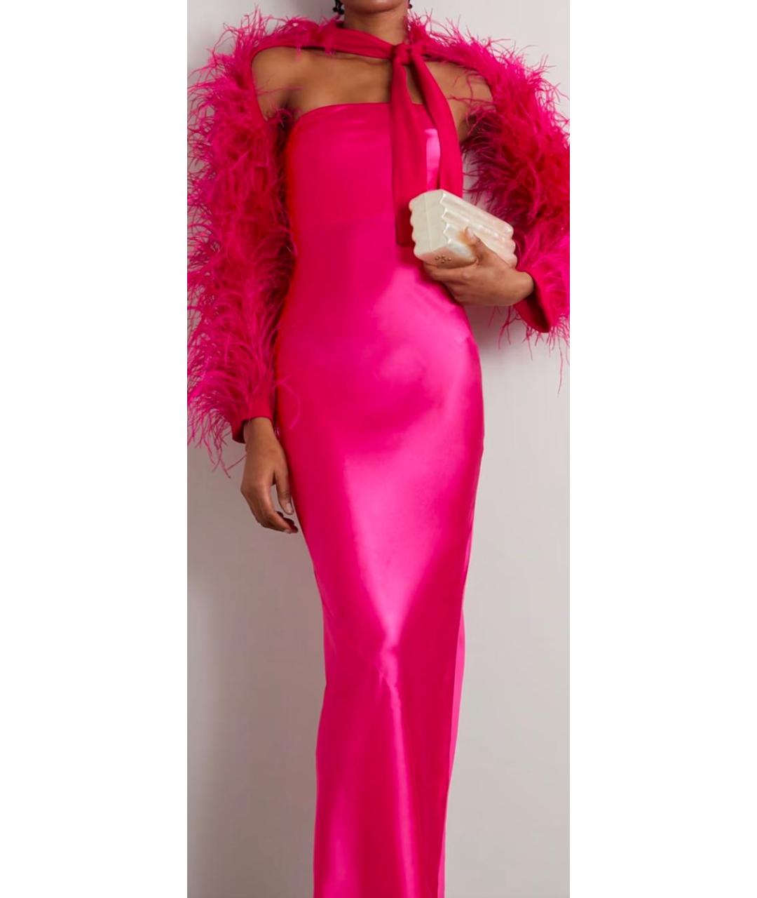 CULT GAIA Розовое шелковое платье, фото 4