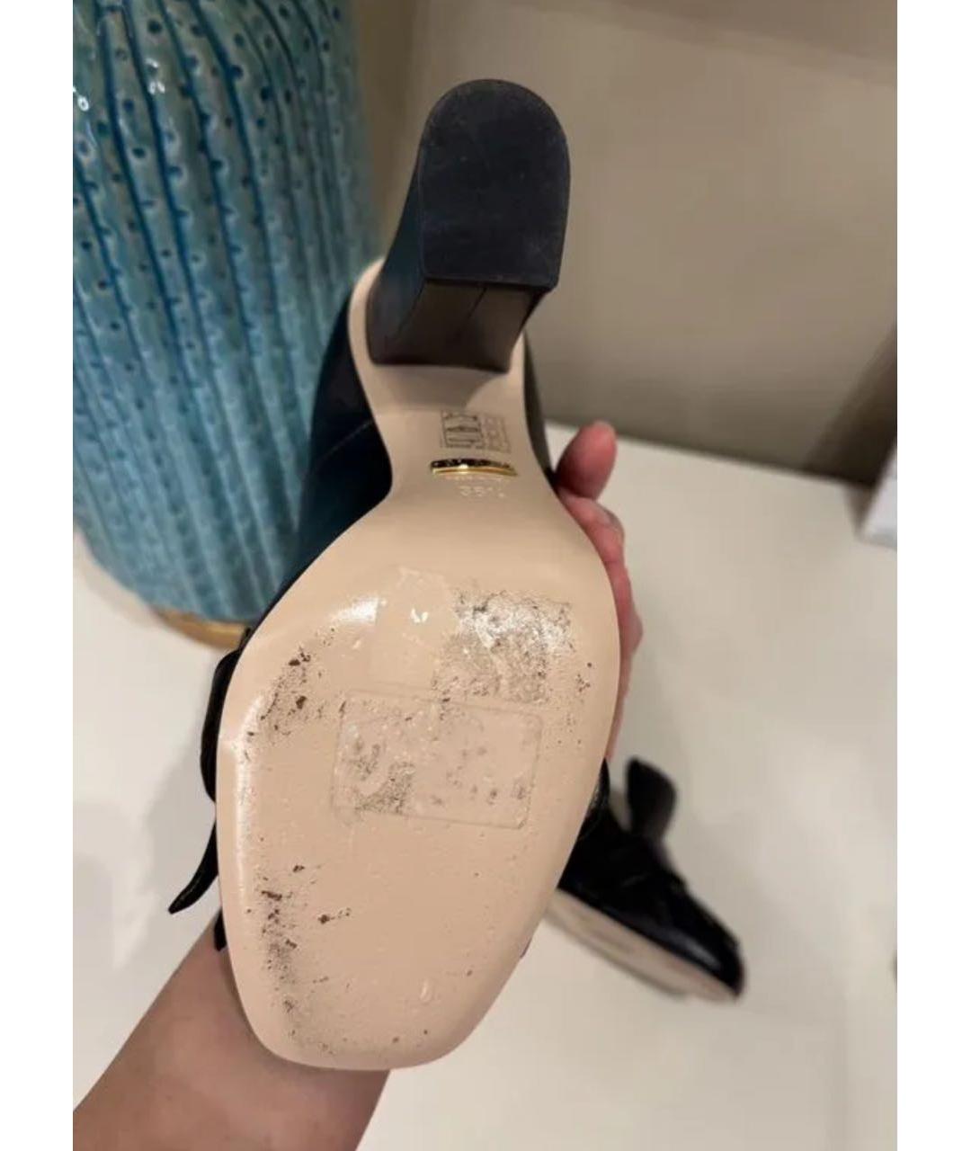 GUCCI Черные кожаные туфли, фото 4