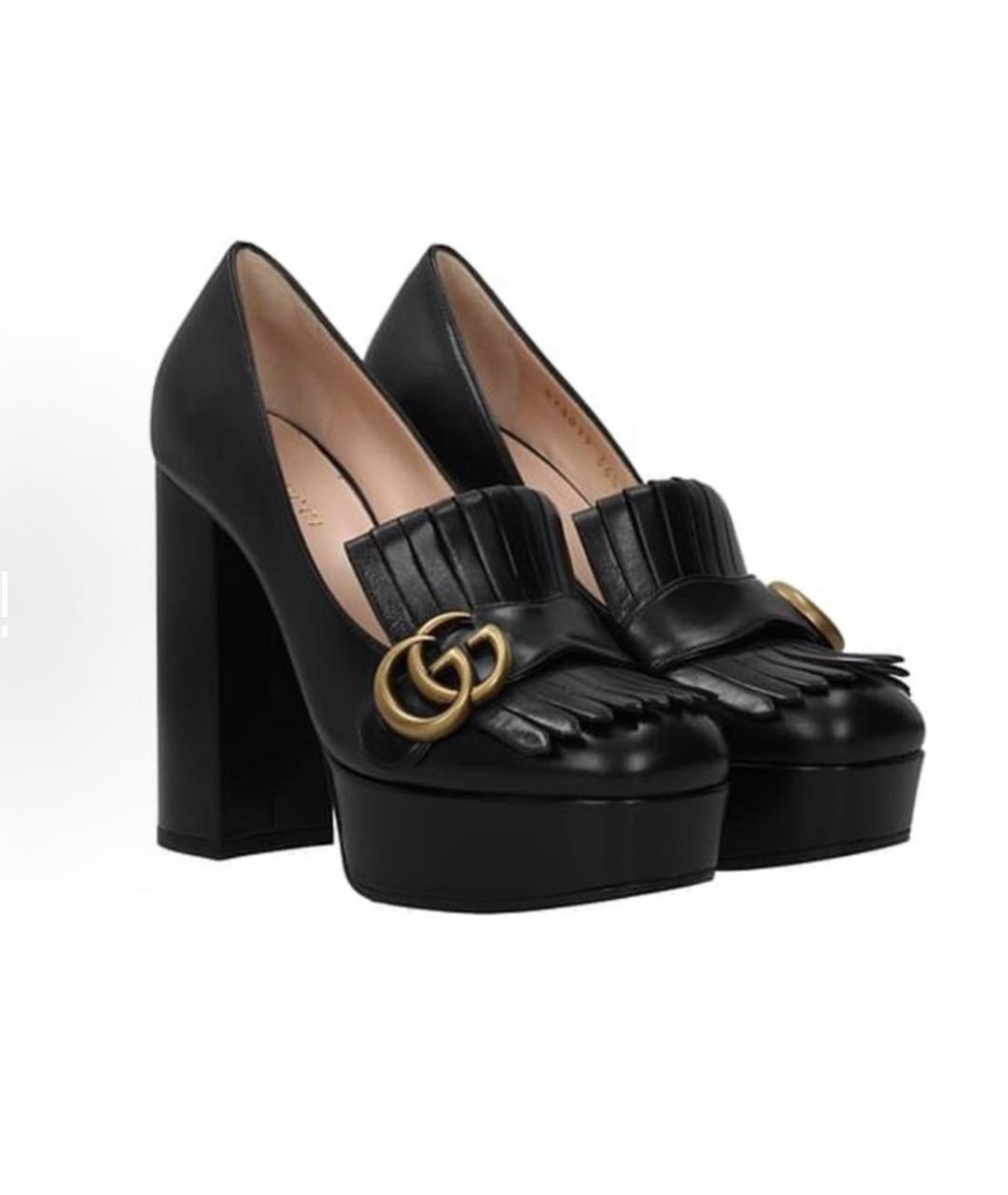 GUCCI Черные кожаные туфли, фото 7